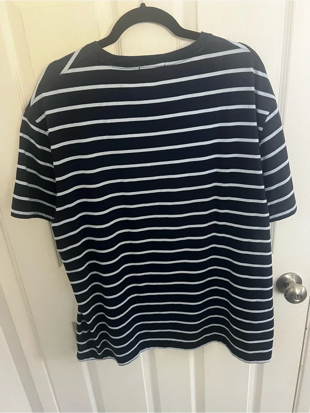 Polo by Ralph Lauren Navy & White Striped Short-Sleeve Tee with Red Pony